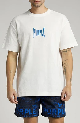 PURPLE BRAND Oversize Embossed Logo T-Shirt White at Nordstrom,