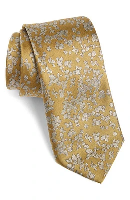 Canali Floral Silk Tie in Yellow at Nordstrom