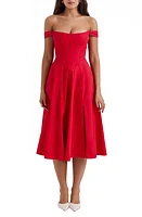 HOUSE OF CB Saira Floral Lace-Up Corset Cocktail Dress at Nordstrom,