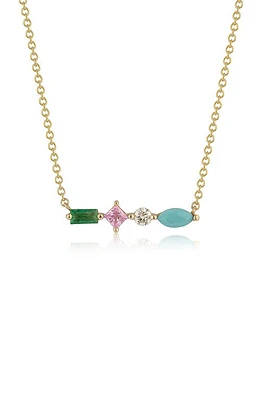 EF Collection Treasure Bar Pendant Necklace in 14K Yellow Gold at Nordstrom