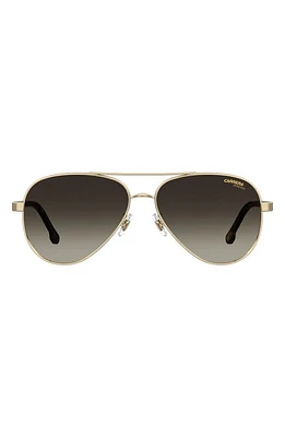 Carrera Eyewear 58mm Aviator Sunglasses in Gold Havana/Brown Gradient at Nordstrom