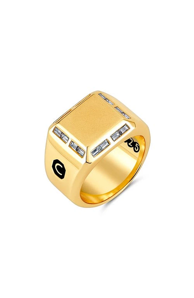 Crislu Men's Signet Ring 18Kt Yellow Gold at Nordstrom,