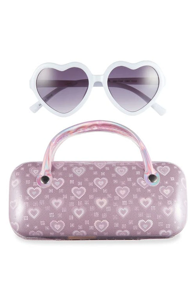 Capelli New York Kids' Heart Sunglasses & Case Set in Pink Combo at Nordstrom