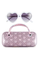 Capelli New York Kids' Heart Sunglasses & Case Set in Pink Combo at Nordstrom