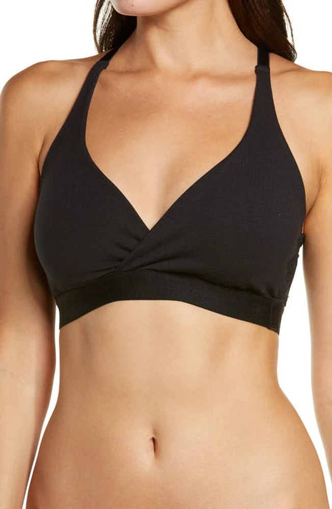 Belabumbum Heavenly Racerback Maternity/Nursing Sleep Bralette Black at Nordstrom,