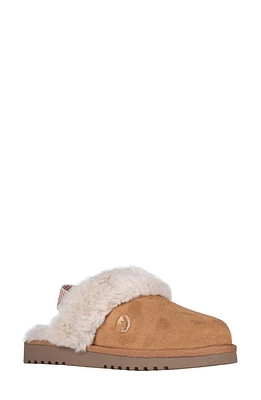 Billy Footwear Faux Fur Lined Scuff Slipper Chestnut at Nordstrom,