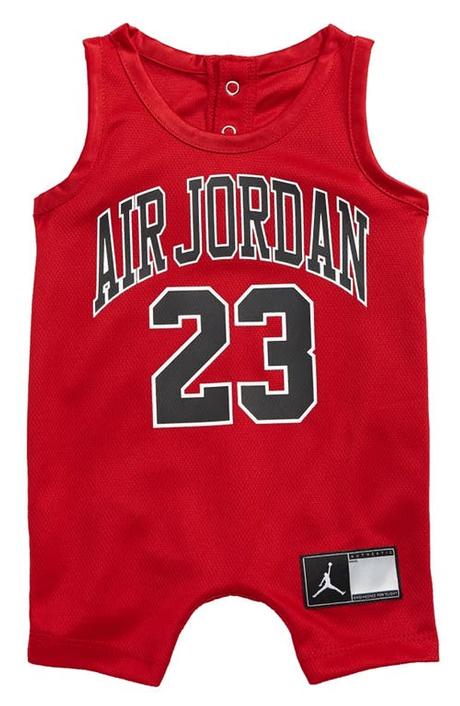 Jordan Jersey Graphic Romper at Nordstrom,