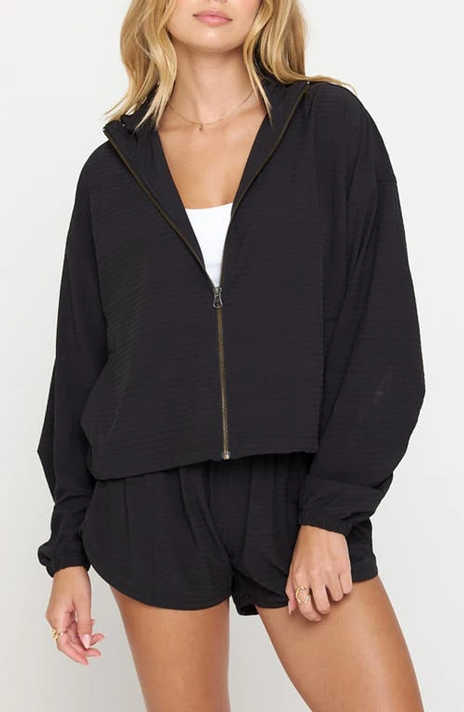 Spiritual Gangster Elana Crop Zip Woven Active Jacket at Nordstrom,