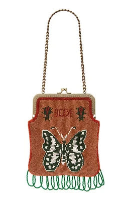 Bode Athalia Beaded Shoulder Bag in Brown Multi at Nordstrom