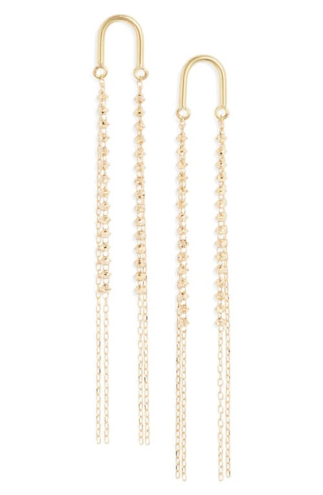 Poppy Finch Arch Shimmer Drop Earrings in 18Kyg at Nordstrom