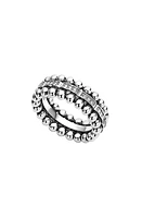 LAGOS Caviar Spark Diamond Band Ring in Silver/Diamond at Nordstrom