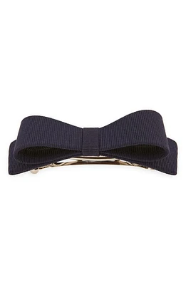 Tasha Flat Bow Hair Clip in Navy at Nordstrom