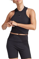 adidas Rib Crop Tank Black at Nordstrom,