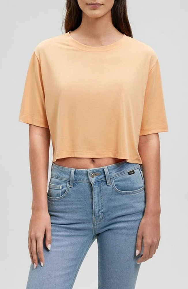 Mavi Jeans Crop T-Shirt Peach Cobbler at Nordstrom,