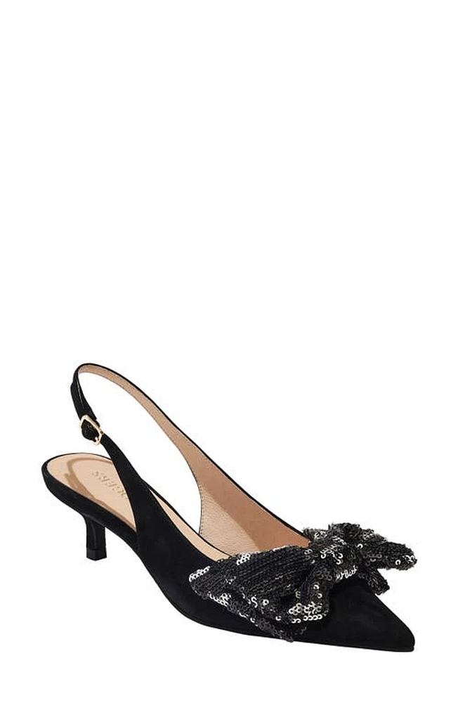 Jack Rogers Debra Kitten Heel Slingback Pump Black at Nordstrom,