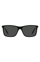 Polaroid Kids' 58mm Polarized Rectangular Sunglasses in Black/Grey Polarized at Nordstrom