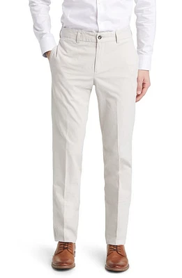 Berle Trim Fit Cotton Poplin Dress Pants Stone at Nordstrom,