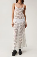 NASTY GAL Sheer Scoop Neck Lace Slipdress at Nordstrom,