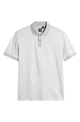 BOSS Parlay Piqué Polo Silver at Nordstrom,