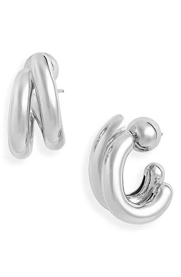 Jenny Bird Florence Hoop Earrings in High Polish Silver at Nordstrom