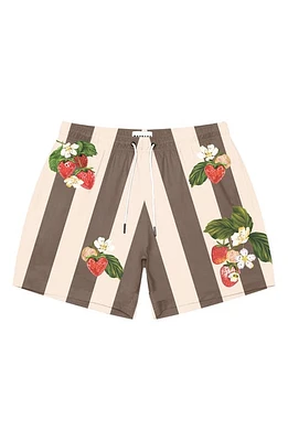 MAVRANS Strawberry Love Waterproof Performance Swim Trunks Red at Nordstrom,