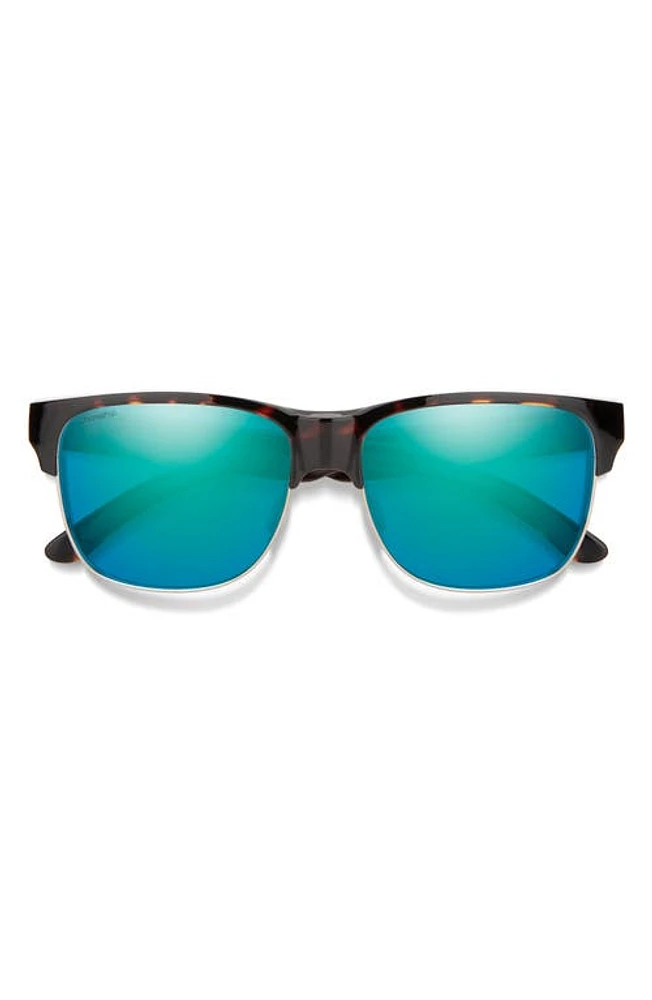 Smith Lowdown 56mm ChromaPop Polarized Browline Sunglasses in Tortoise /Opal Mirror at Nordstrom