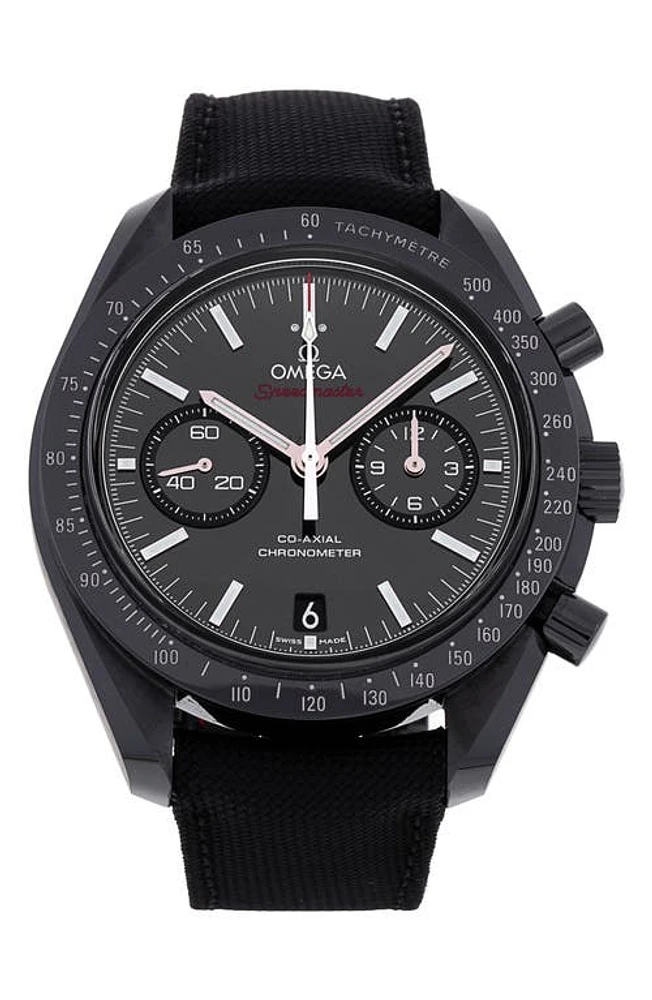 Watchfinder & Co. Omega Preowned 2019 Speedmaster Dark Side of the Moon Automatic Nylon Strap Watch, 44mm in Black at Nordstrom