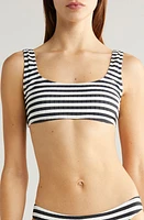 Solid & Striped The Elle Bikini Top Blackout X Marshmallow at Nordstrom,