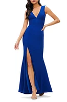 Dress the Population Sandra Plunge Crepe Trumpet Gown at Nordstrom,