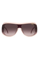 Carrera Eyewear 99mm Gradient Shield Sunglasses in Nude/Brown Gradient at Nordstrom