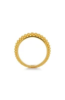 Monica Vinader Deia Beaded Stacking Ring 18Ct Gold Vermeil at