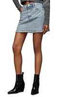 AllSaints Wendel Crystal Denim Miniskirt in Light Indigo at Nordstrom, Size 2 Us