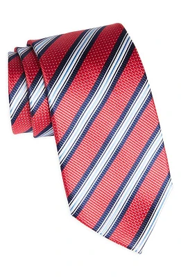 Nordstrom Stripe Silk Tie in Coral at Nordstrom