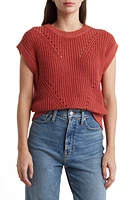 Marine Layer Devon Cotton Sweater Vest Henna at Nordstrom,