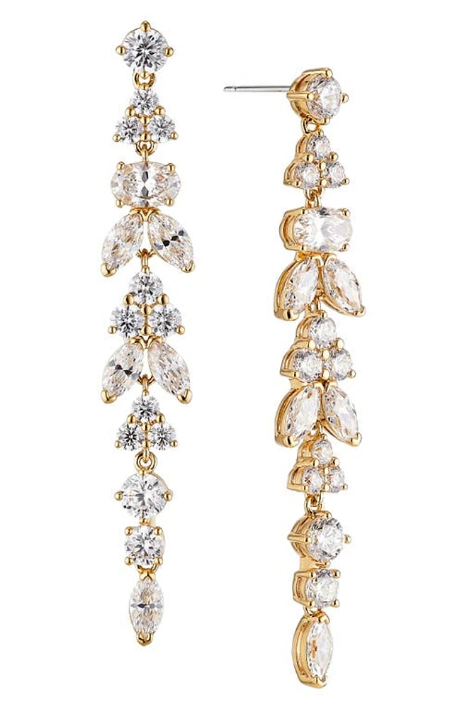 Nadri Prima Linear Drop Earrings in Gold at Nordstrom