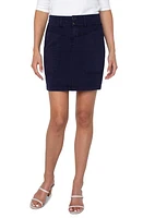 Liverpool Los Angeles Elastic Waist Miniskirt Navy Shadow at Nordstrom,