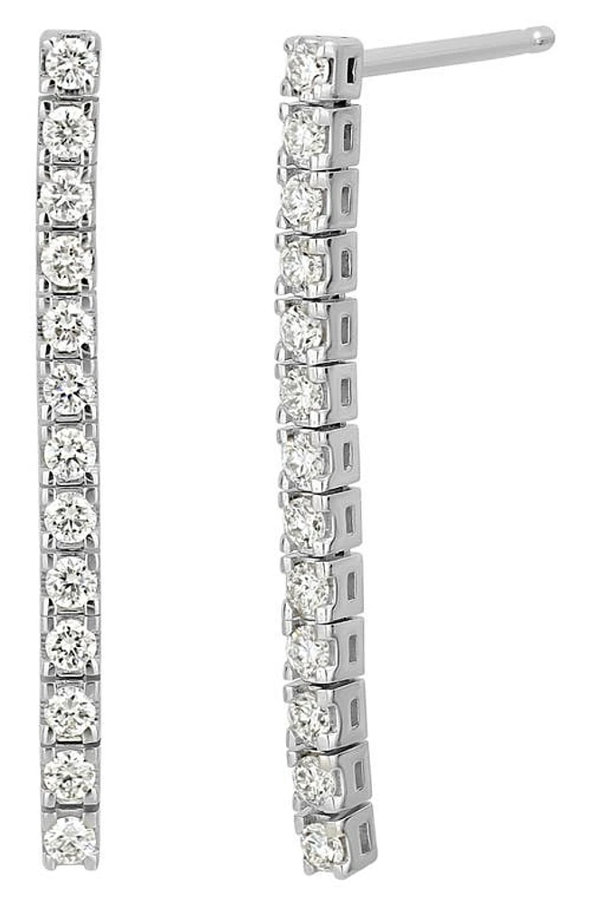 Bony Levy Diamond Linear Drop Earrings in 18K White Gold at Nordstrom