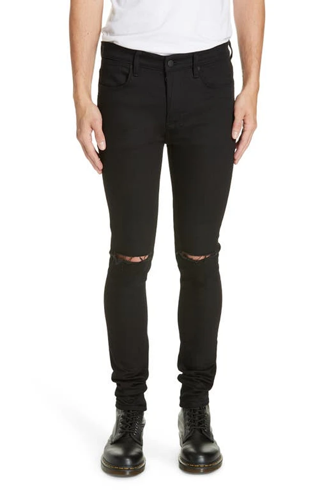 Ksubi Van Winkle Ace Slice Skinny Fit Jeans Black at Nordstrom,