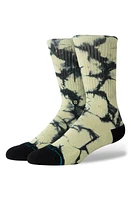 Stance Well Worn Tie Dye Crew Socks in Green/Black at Nordstrom, Size Large