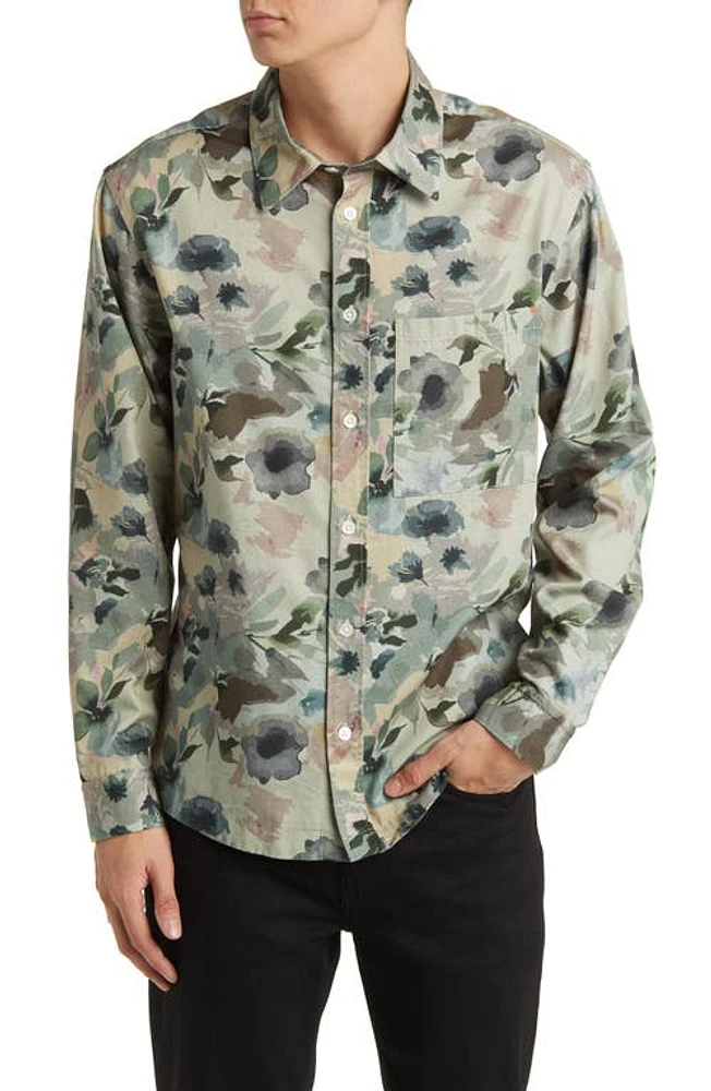 NN07 Hans 5036 Floral Button-Up Shirt Multi Colour Print at Nordstrom,