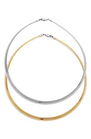 SAVVY CIE JEWELS Reversible Omega Chain Necklace in Yellow at Nordstrom