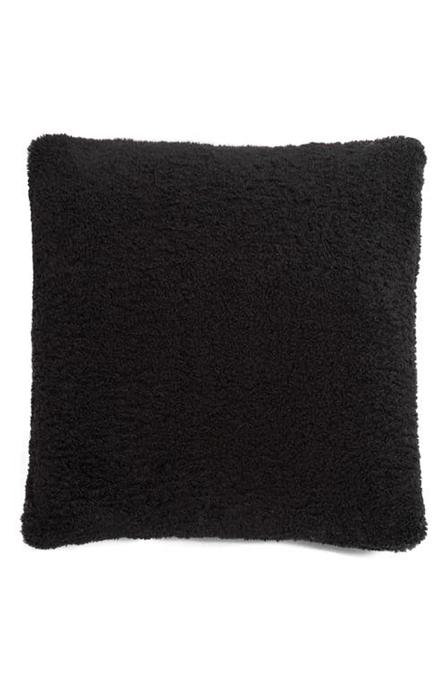 Apparis Nitai Vegan Recycled Polyester Blend Faux Shearling Accent Pillow in Noir at Nordstrom