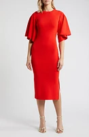 Ted Baker London Lounia Fluted Sleeve Body-Con Sweater Dress at Nordstrom,