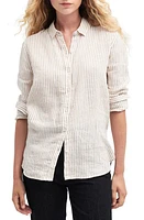 Barbour Marine Stripe Linen Shirt Tannin at Nordstrom, Us