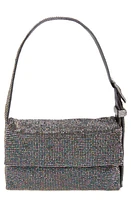 Benedetta Bruzziches Vitty La Mignon Crystal Mesh Shoulder Bag in Moonraker Hematite at Nordstrom