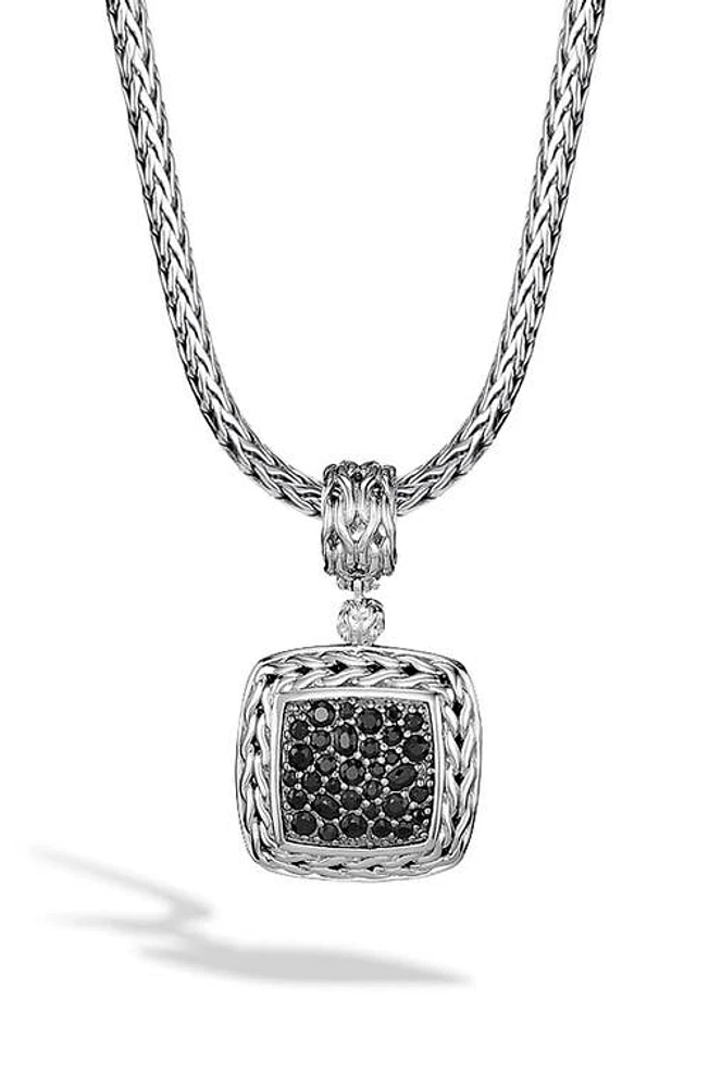 John Hardy Classic Chain Square Necklace Enhancer in Black at Nordstrom