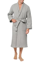 Boll & Branch Organic Cotton Waffle Robe in Pewter/Stone at Nordstrom