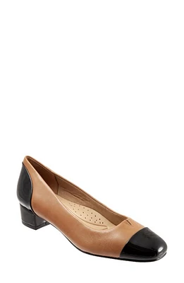 Trotters Daisy Pump Tan/Black Leather at Nordstrom,