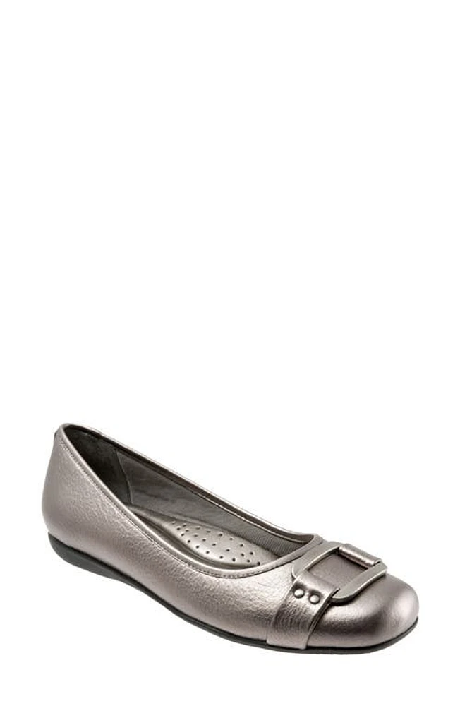 Trotters Sizzle Signature Flat - Multiple Widths Available Pewter Metallic at Nordstrom,