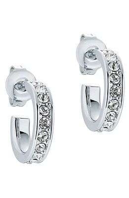 Ted Baker London Seenita Nano Huggie Hoop Earrings in Silver Tone Clear Crystal at Nordstrom